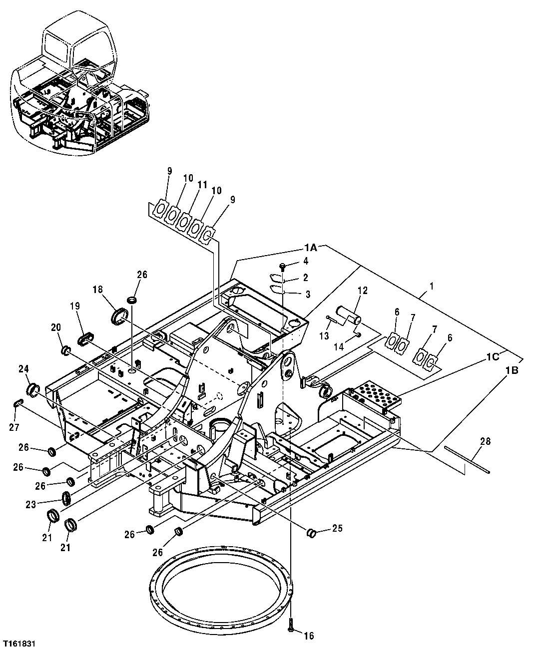 Схема запчастей John Deere 35D - 92 - MAIN FRAME 1740 FRAME INSTALLATION