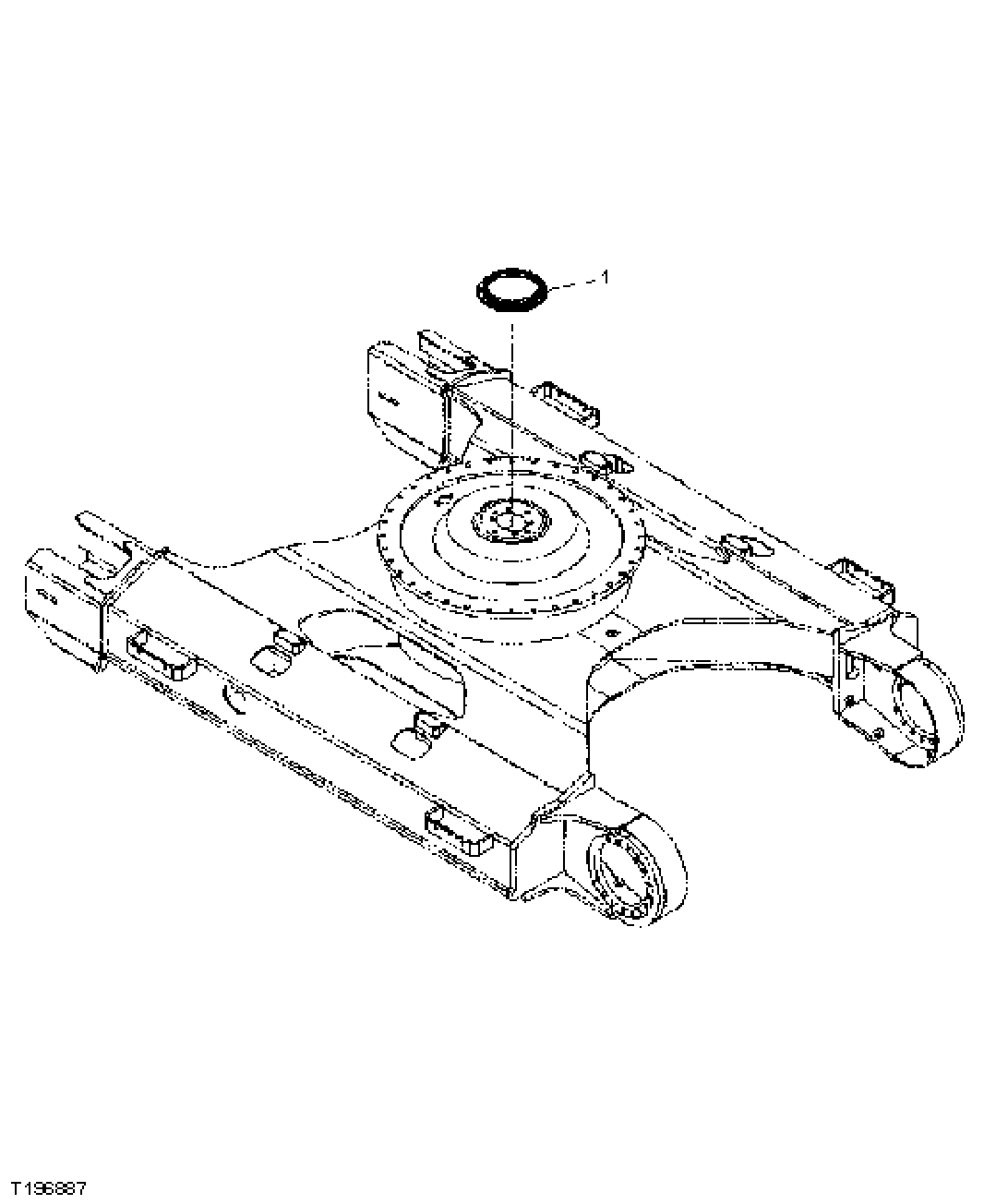 Схема запчастей John Deere 35D - 96 - SWING BEARING SEAL 1740 FRAME INSTALLATION