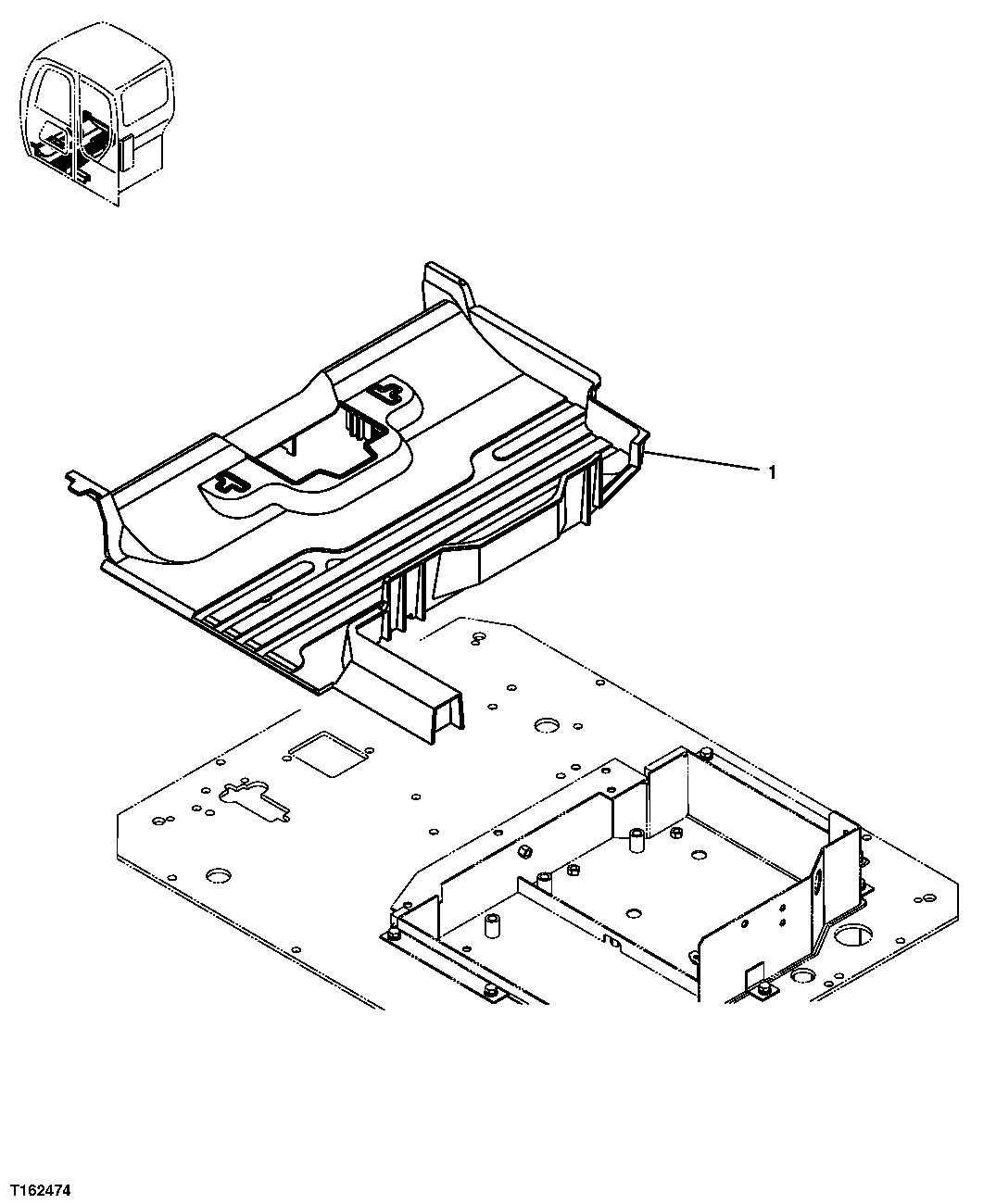 Схема запчастей John Deere 35D - 112 - CAB FLOOR MAT 1812 PLATFORM