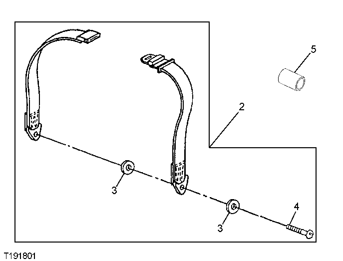Схема запчастей John Deere 35D - 119 - 3.00 INCH SEAT BELT KIT 1821 SEAT AND SEAT BELTS
