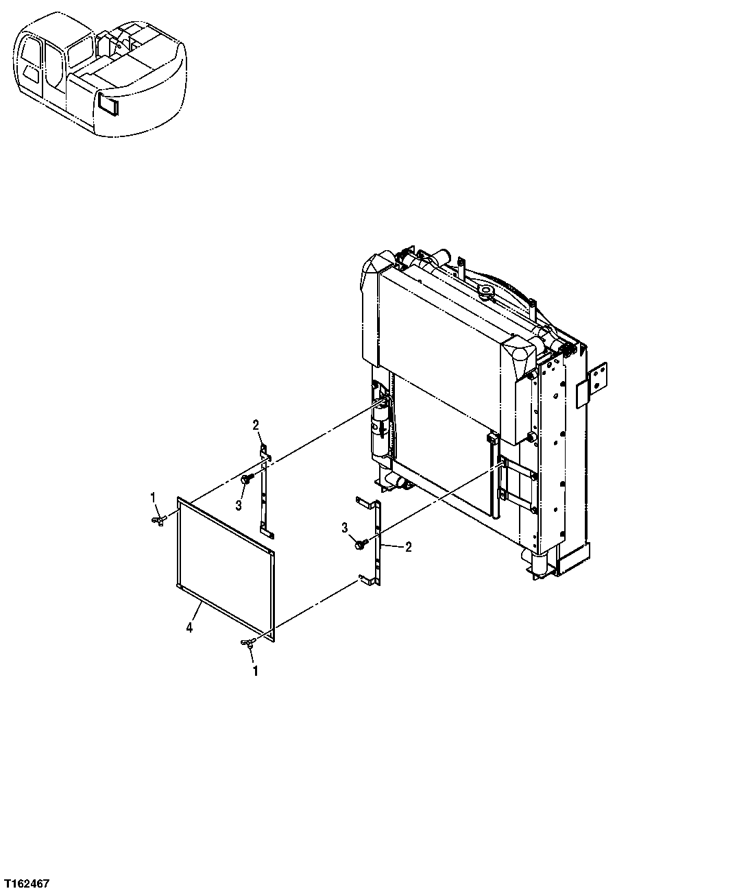 Схема запчастей John Deere 35D - 133 - CONDENSER NET 1833 CONDENSER, EVAPORATOR & LINES