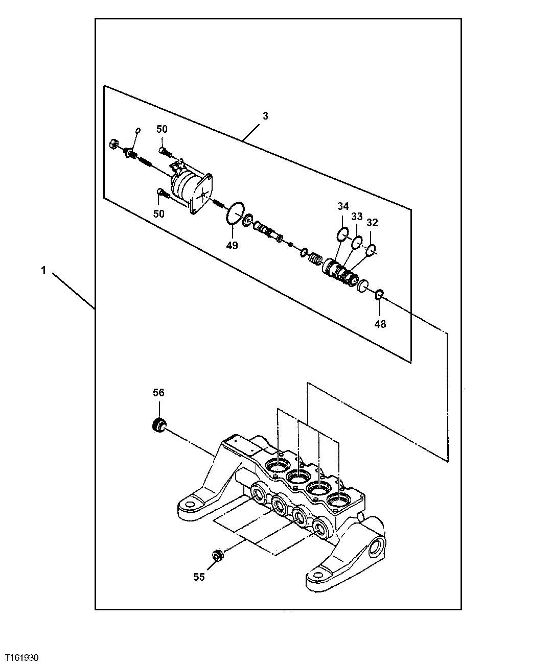 Схема запчастей John Deere 35D - 222 - SOLENOID VALVE 3362 CONTROL & LOAD HOLDING VALVES