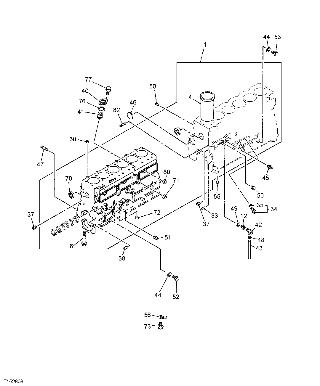 Схема запчастей John Deere 35D - 28 - CYLINDER BLOCK 0404 CYLINDER BLOCK