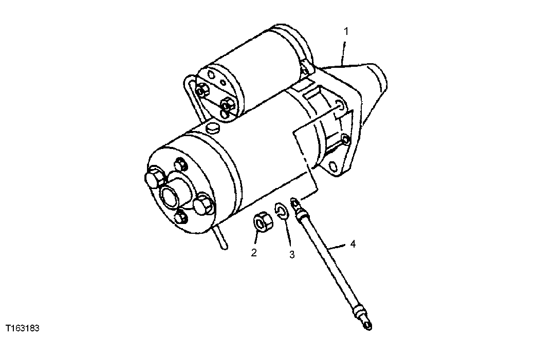 Схема запчастей John Deere 35D - 53 - STARTER MOTOR 0422 STARTING MOTOR & FASTENINGS