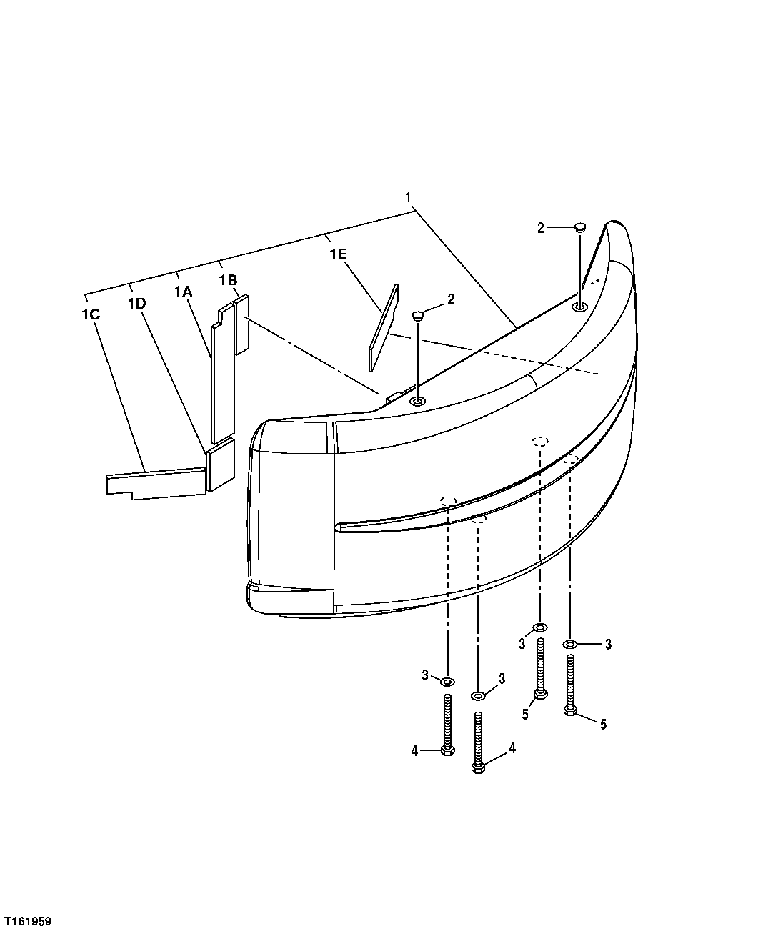 Схема запчастей John Deere 35D - 97 - COUNTERWEIGHT 1749 CHASSIS WEIGHTS