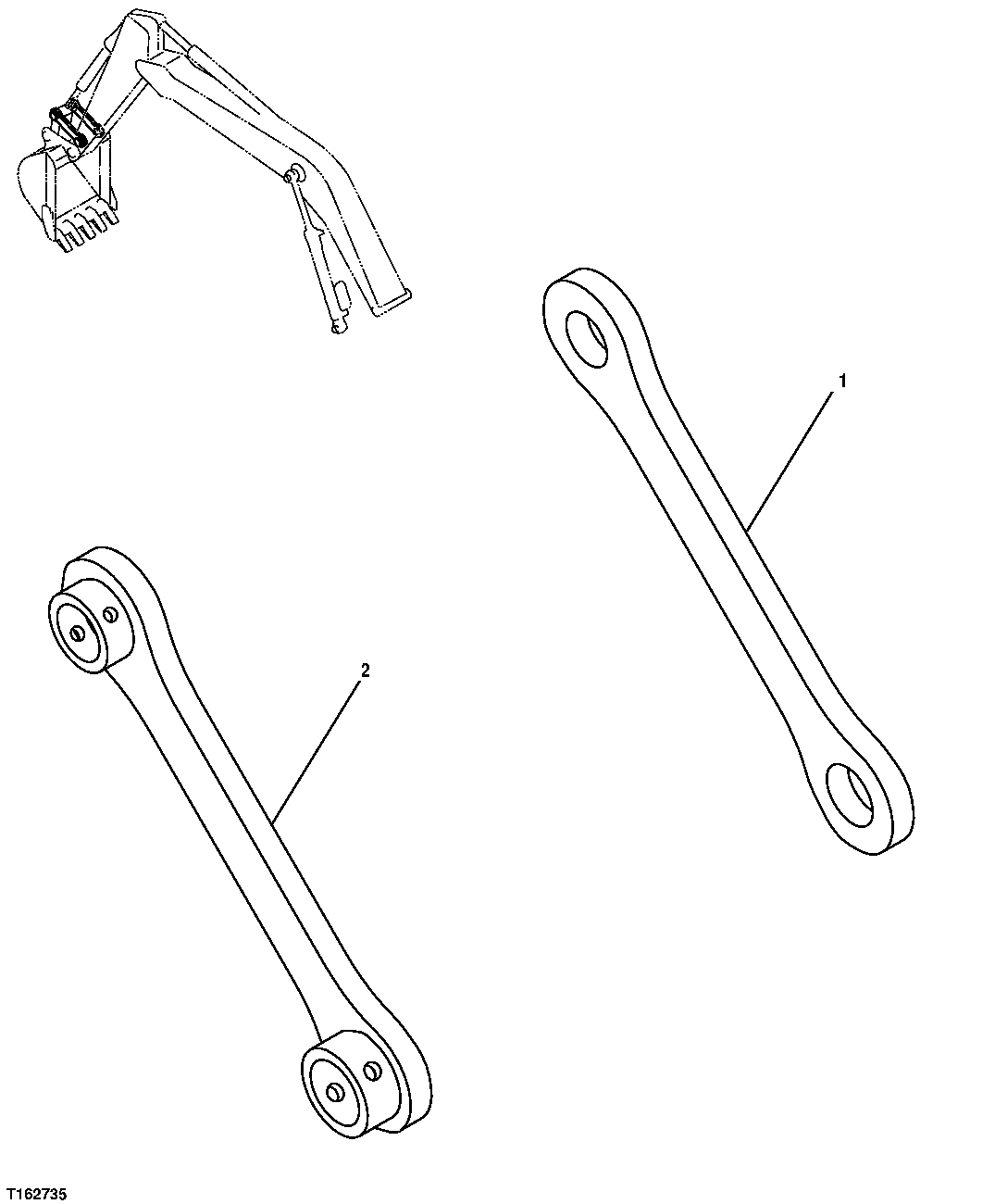 Схема запчастей John Deere 35D - 200 - ARM LINK 3340 BACKHOE & EXCAVATOR FRAMES