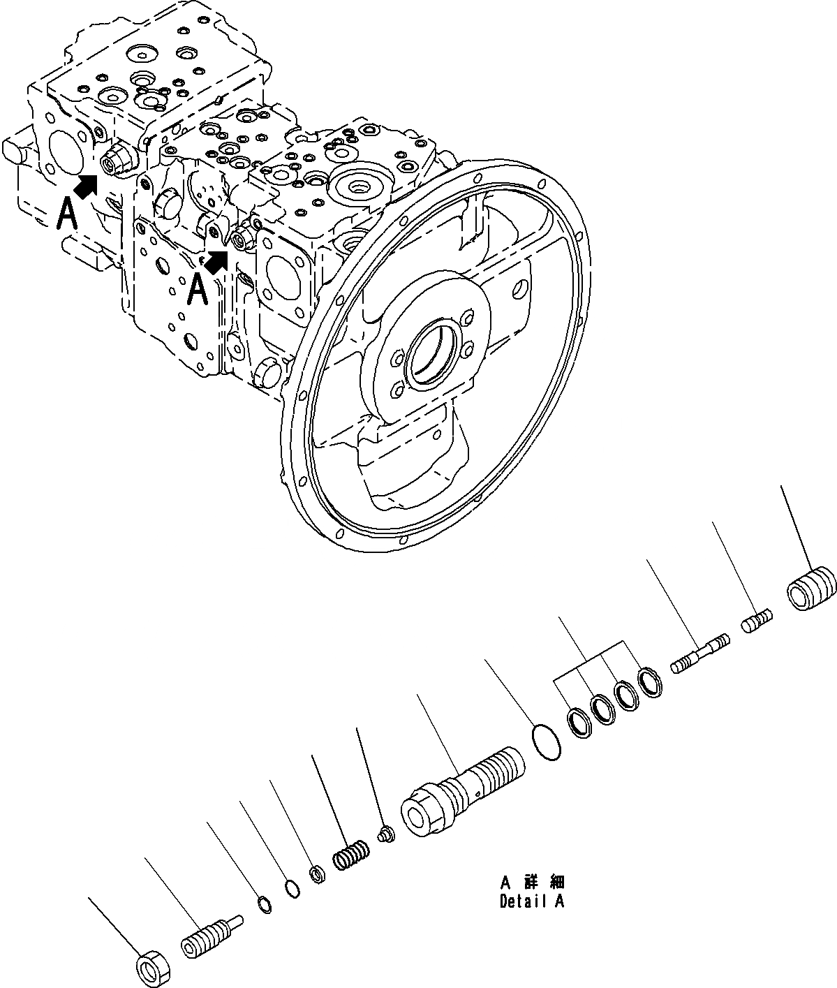 Схема запчастей Komatsu PC290-8K - ОСНОВН. ПОРШЕНЬ НАСОС (/)(№-) ГИДРАВЛИКА