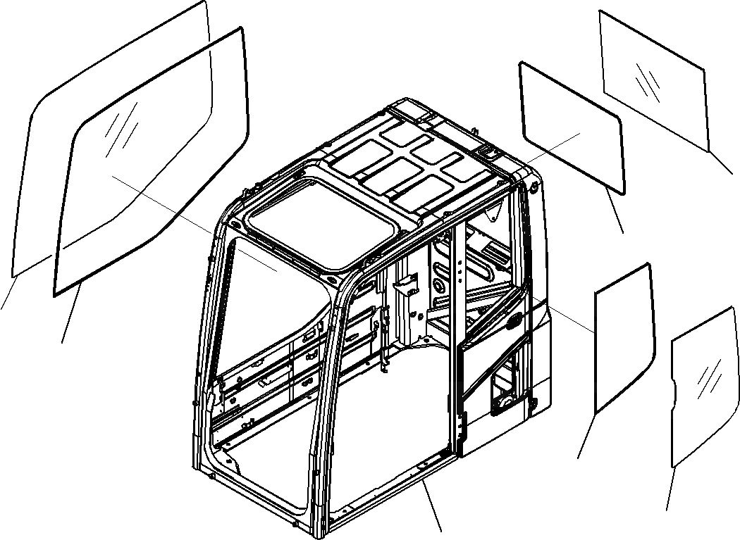 Схема запчастей Komatsu PC290-8K - КАБИНА (/)(№-) КАБИНА ОПЕРАТОРА И СИСТЕМА УПРАВЛЕНИЯ