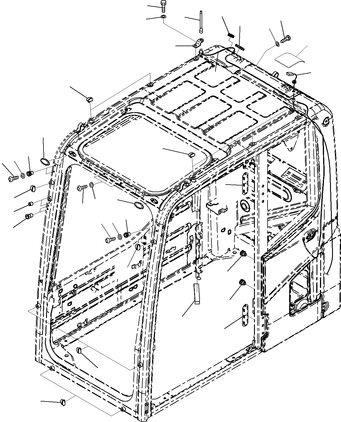 Схема запчастей Komatsu PC290-8K - КАБИНА (/)(№-) КАБИНА ОПЕРАТОРА И СИСТЕМА УПРАВЛЕНИЯ