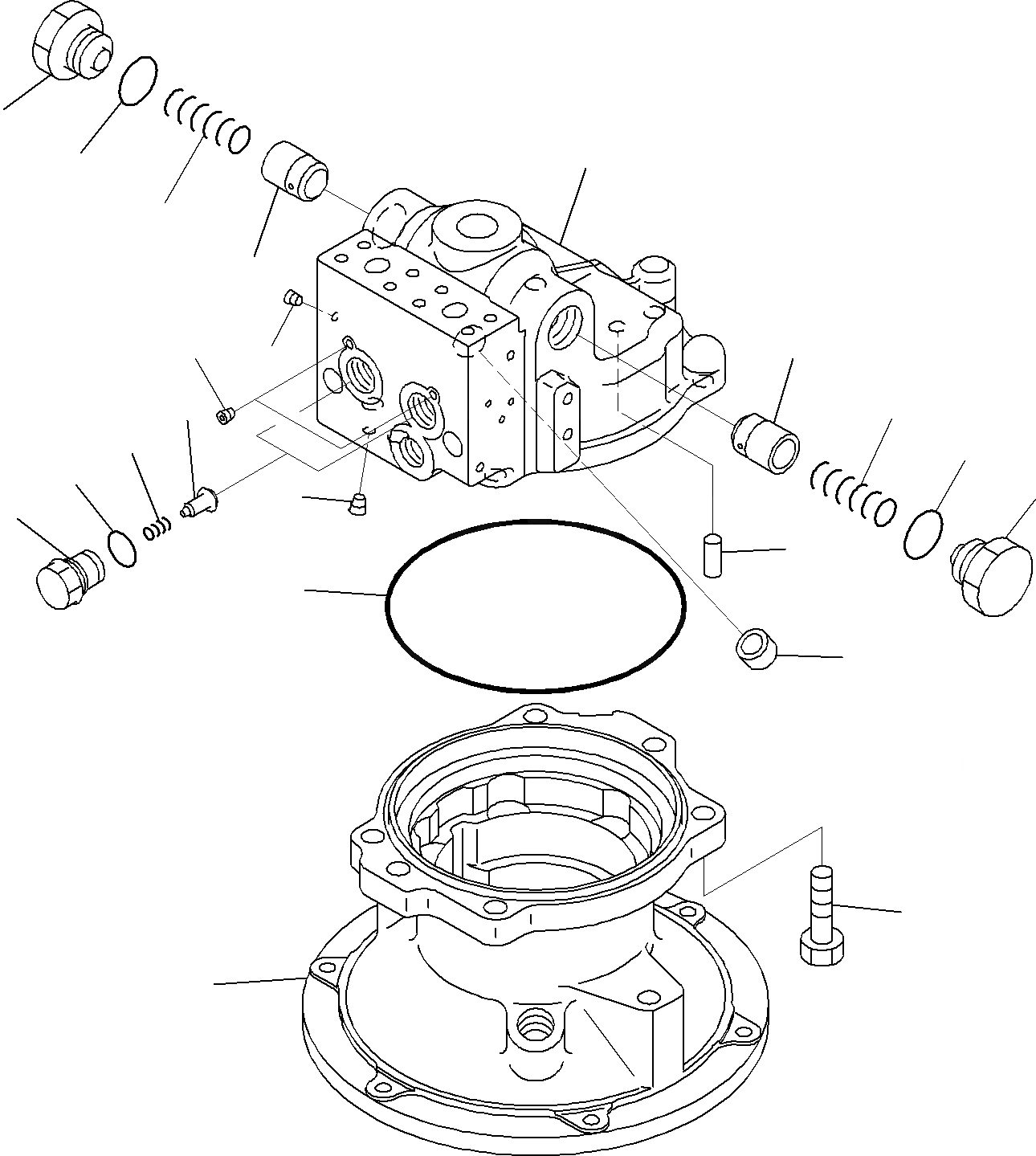 Схема запчастей Komatsu PC290-8K - МЕХАНИЗМ ПОВОРОТА (/)(№-) ПОВОРОТН. КРУГ И ITS КОМПОНЕНТЫ