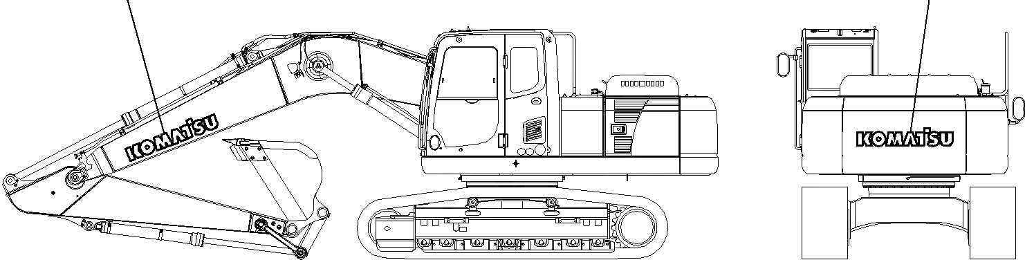 Схема запчастей Komatsu PC290-8K - KOMATSU ЛОГОТИП(№-) МАРКИРОВКА