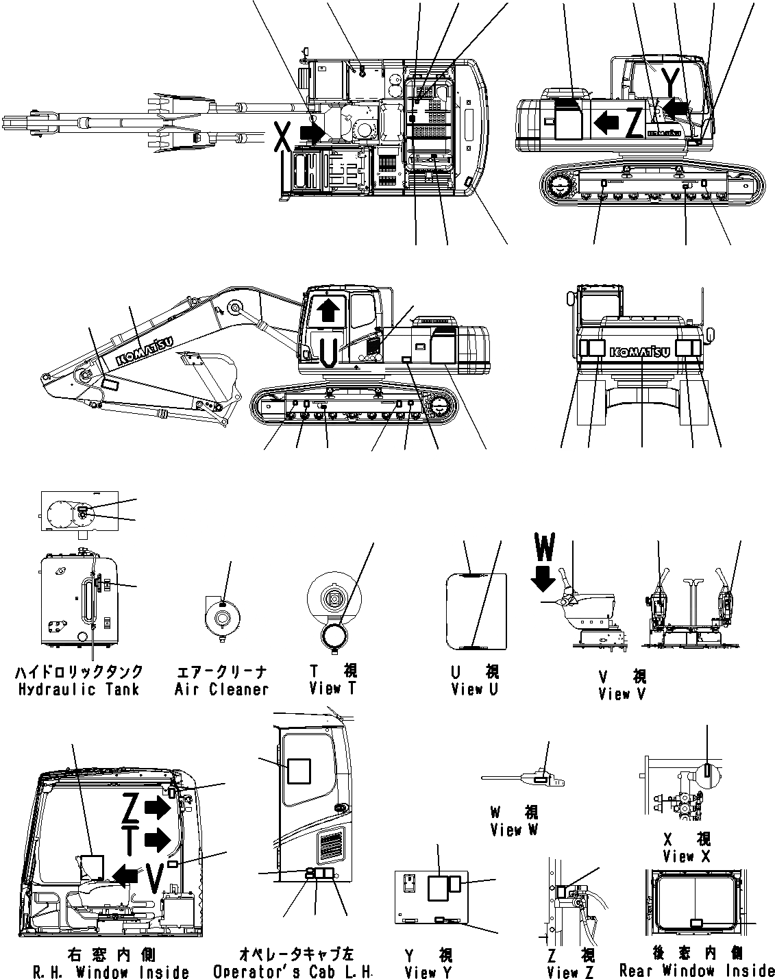 Схема запчастей Komatsu PC290-8K - MARKS И ТАБЛИЧКИS(№-) МАРКИРОВКА