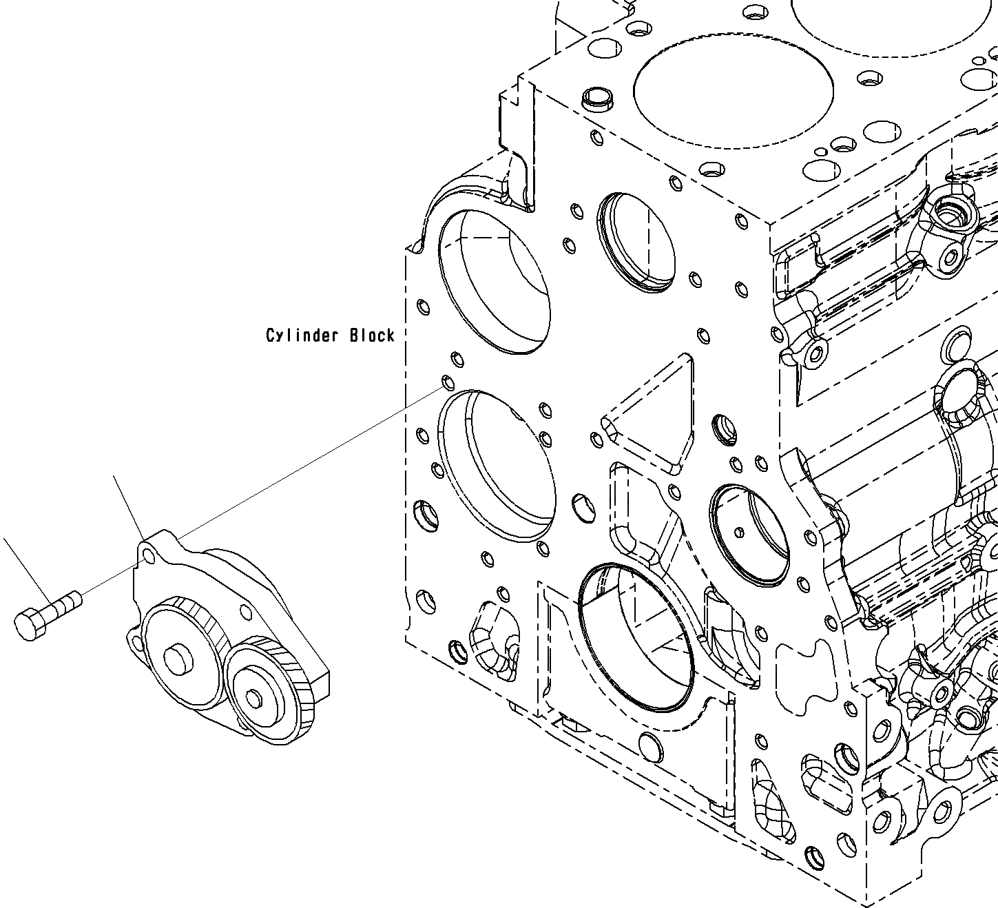 Схема запчастей Komatsu SAA6D107E-1E - ДВИГАТЕЛЬ МАСЛ. НАСОС (№7-) F ДВИГАТЕЛЬ СИСТЕМА СМАЗКИ СИСТЕМА