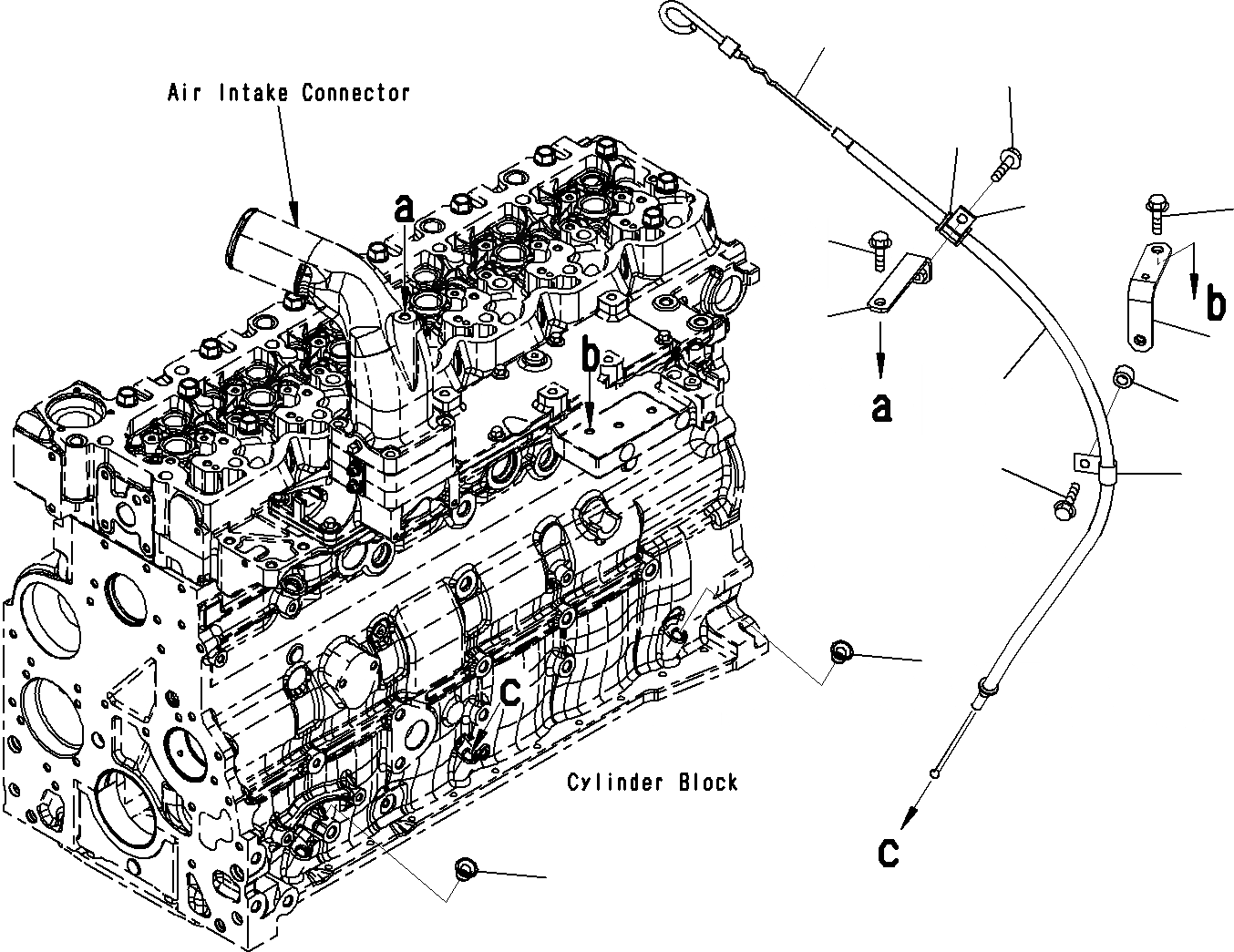 Схема запчастей Komatsu SAA6D107E-1E - ДВИГАТЕЛЬ МАСЛ. ЩУП (№7-) F ДВИГАТЕЛЬ СИСТЕМА СМАЗКИ СИСТЕМА