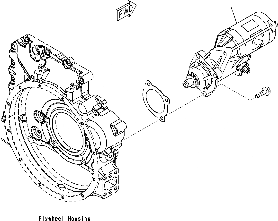 Схема запчастей Komatsu SAA6D107E-1E - СТАРТЕР (/) (№7-) J ДВИГАТЕЛЬ ЭЛЕКТРИКА