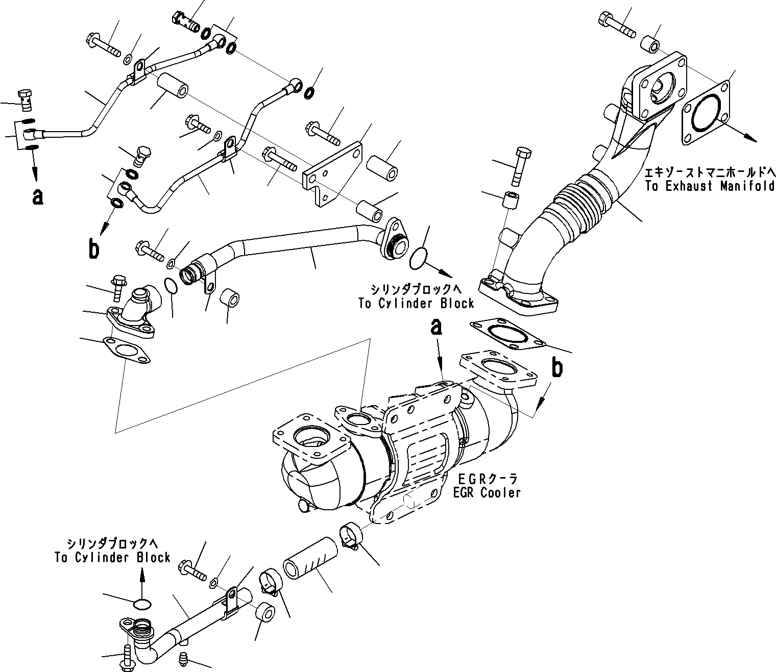 Схема запчастей Komatsu SAA6D125E-5A - ВЫПУСКН. GAS RECIRCULATION (EGR) КЛАПАН (/) ДВИГАТЕЛЬ ГОЛОВКА ЦИЛИНДРОВ И ITS КОМПОНЕНТЫ