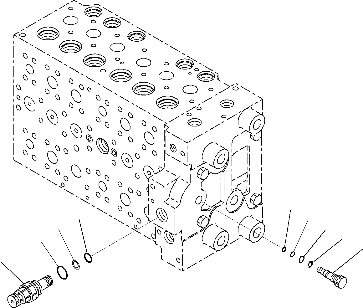 Схема запчастей Komatsu PC220LC-8 - ОСНОВН. УПРАВЛЯЮЩ. КЛАПАН, ДЛЯ MACHINE С -ДОПОЛН. АКТУАТОР КОНТУР (/) ГИДРАВЛИКА