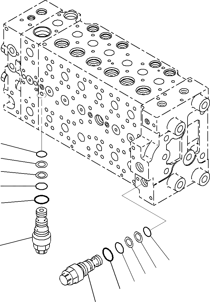 Схема запчастей Komatsu PC220LC-8 - ОСНОВН. УПРАВЛЯЮЩ. КЛАПАН, ДЛЯ MACHINE С -ДОПОЛН. АКТУАТОР КОНТУР (8/) ГИДРАВЛИКА