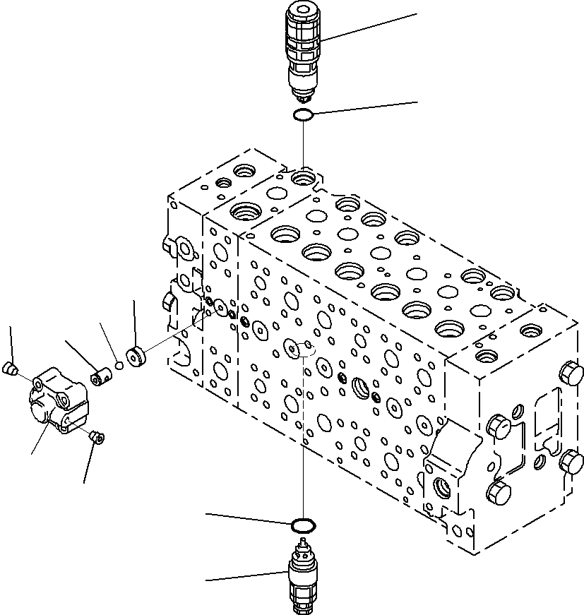 Схема запчастей Komatsu PC220LC-8 - ОСНОВН. УПРАВЛЯЮЩ. КЛАПАН, ДЛЯ MACHINE С -ДОПОЛН. АКТУАТОР КОНТУР (/) ГИДРАВЛИКА