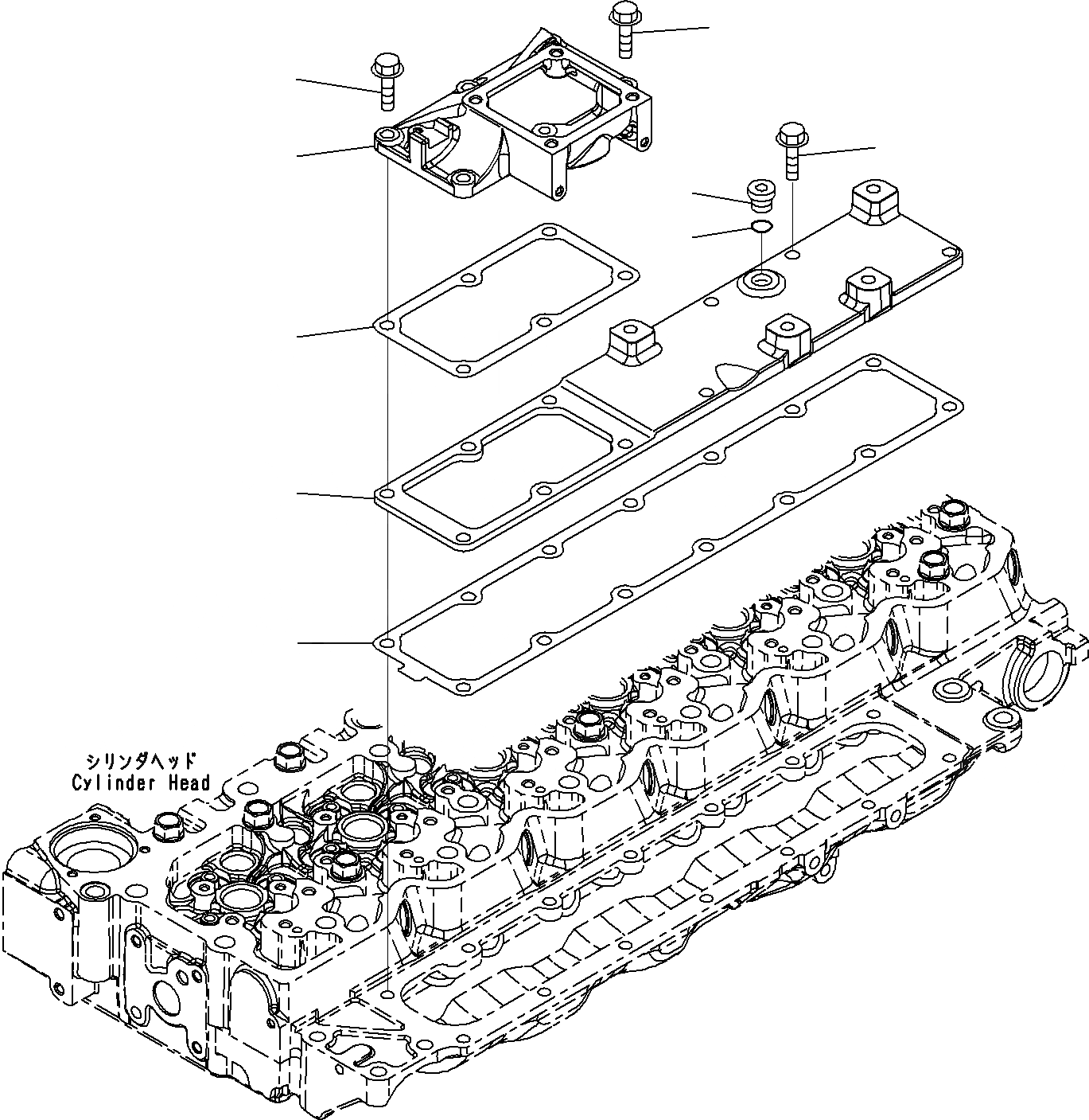 Схема запчастей Komatsu SAA6D107E-1C - ВПУСК ВОЗДУХА PORT COVER() ДВИГАТЕЛЬ ГОЛОВКА ЦИЛИНДРОВ И ITS КОМПОНЕНТЫ