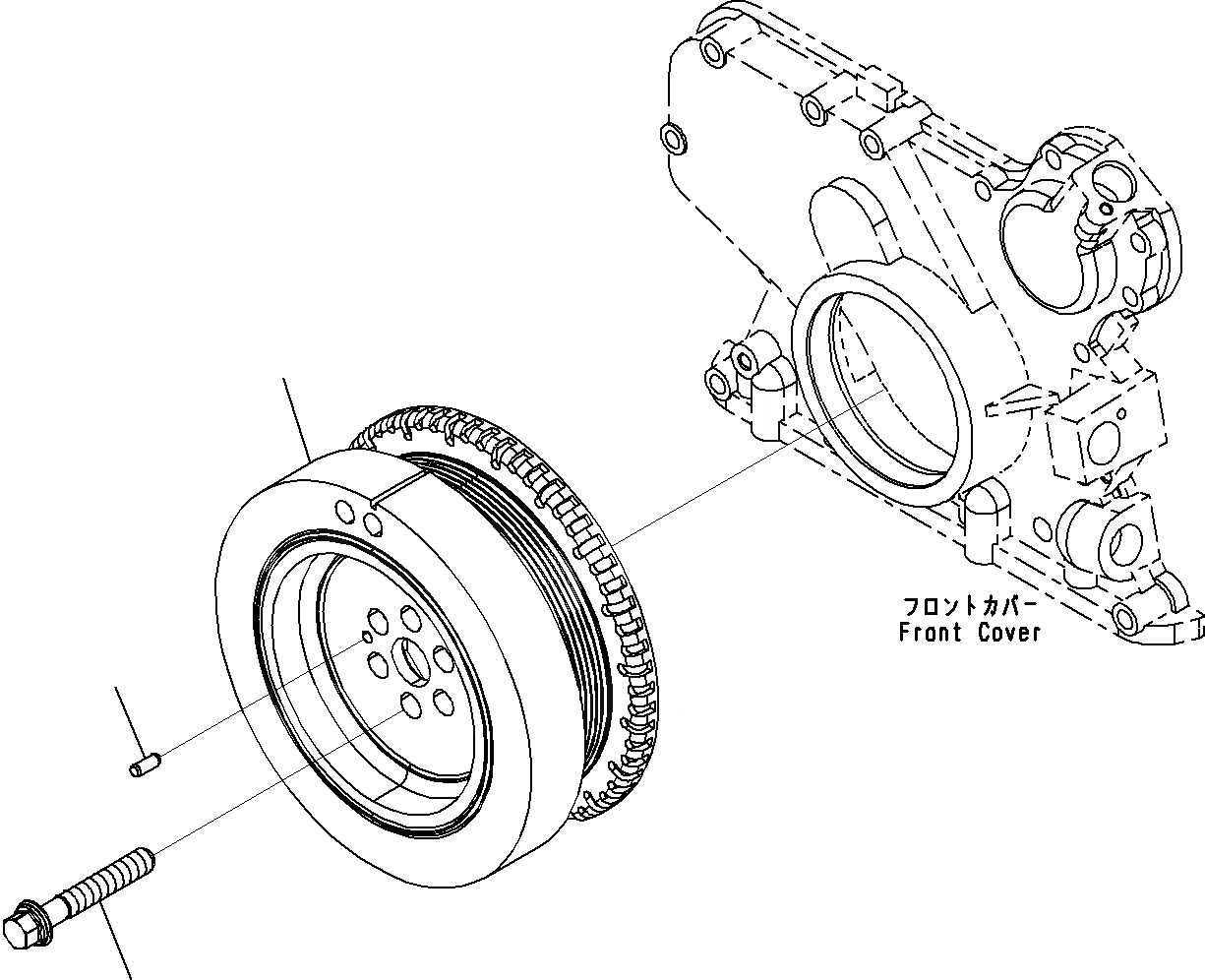 Схема запчастей Komatsu SAA6D107E-1C - ДЕМПФЕР() ДВИГАТЕЛЬ БЛОК ЦИЛИНДРОВ И ITS КОМПОНЕНТЫ