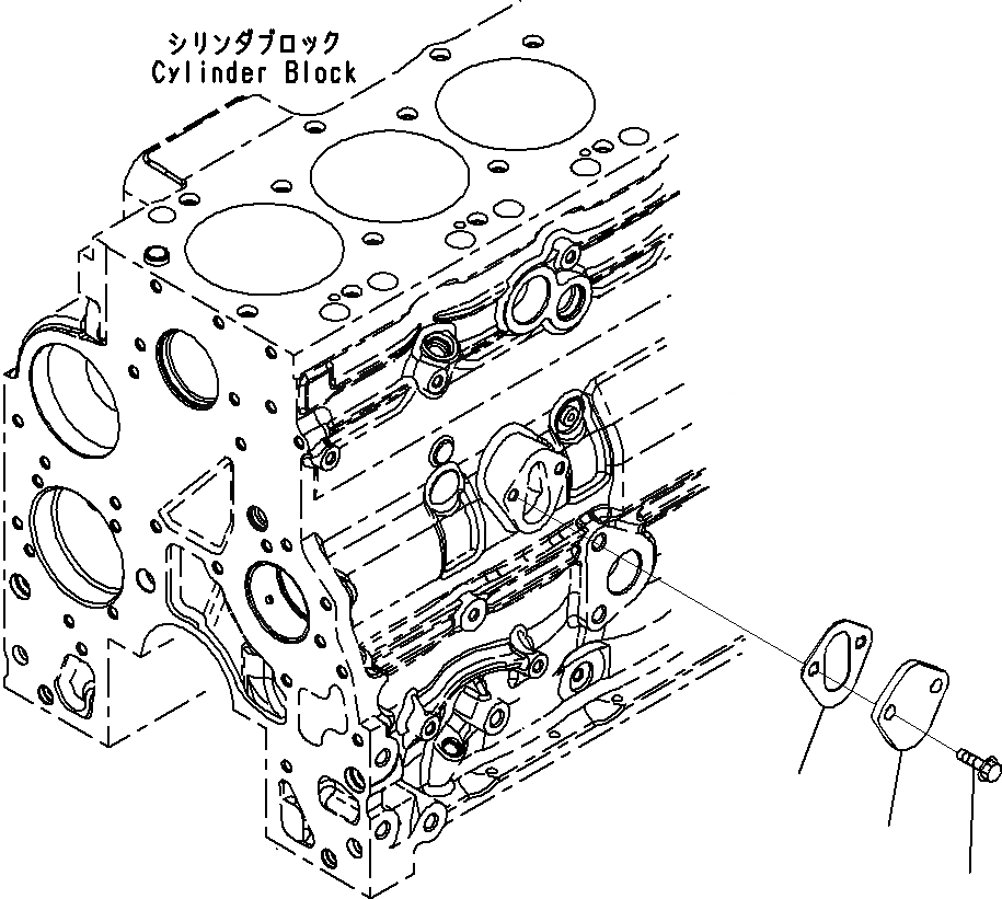 Схема запчастей Komatsu SAA6D107E-1C - БЛОК ЦИЛИНДРОВ ФИТТИНГ ЧАСТИ() ДВИГАТЕЛЬ БЛОК ЦИЛИНДРОВ И ITS КОМПОНЕНТЫ