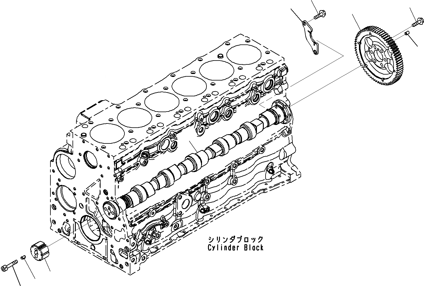 Схема запчастей Komatsu SAA6D107E-1C - РАСПРЕДВАЛ() ДВИГАТЕЛЬ КЛАПАН MECHANISM