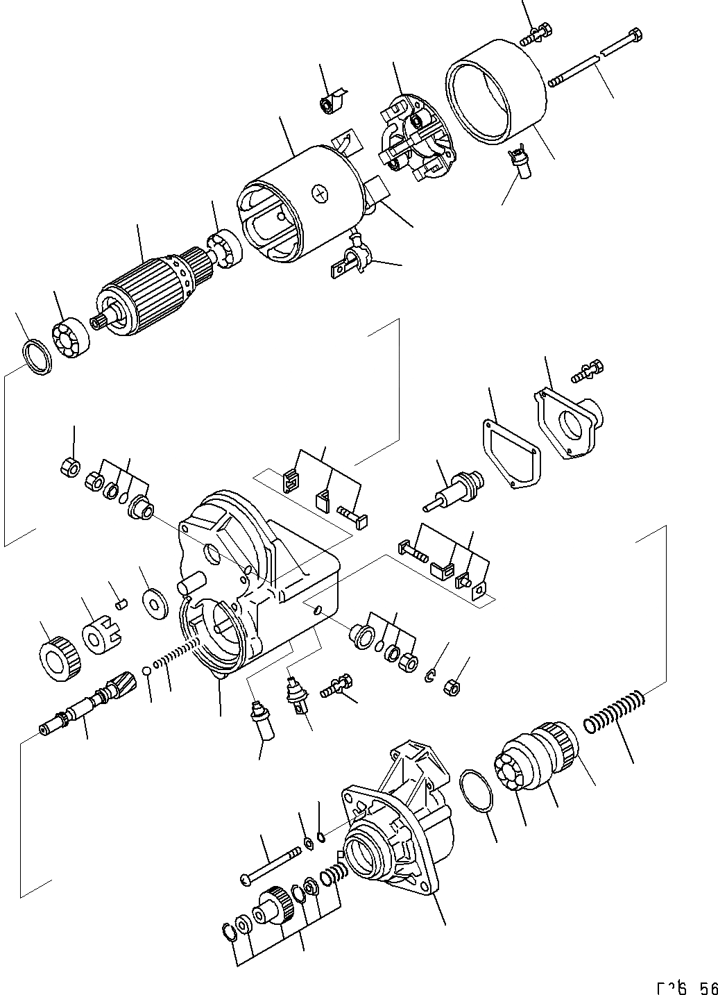 Схема запчастей Komatsu SAA6D107E-1C - СТАРТЕР (/)() ДВИГАТЕЛЬ ЭЛЕКТРИКА