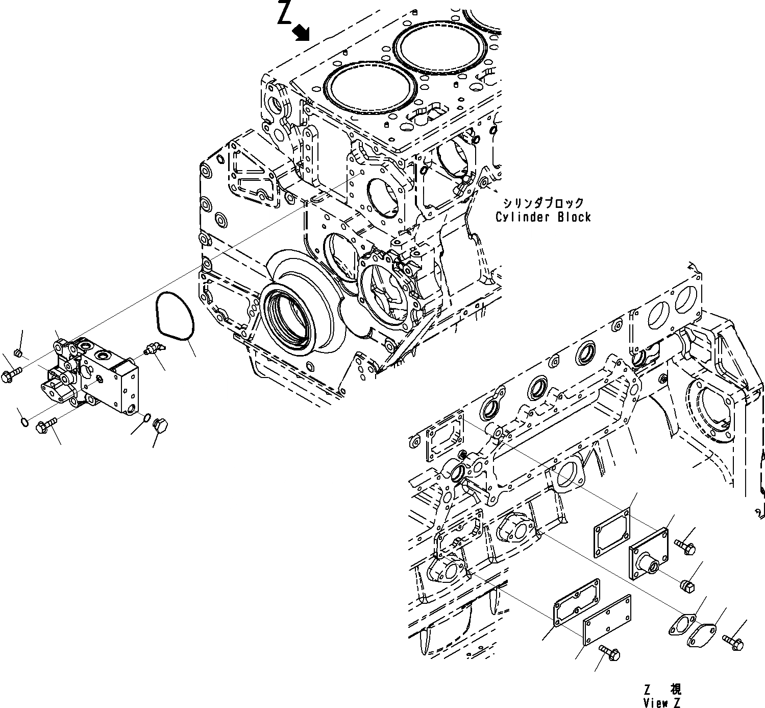 Схема запчастей Komatsu SAA6D170E-5A - БЛОК ЦИЛИНДРОВ ФИТТИНГ ЧАСТИ (/) ДВИГАТЕЛЬ БЛОК ЦИЛИНДРОВ И ITS КОМПОНЕНТЫ