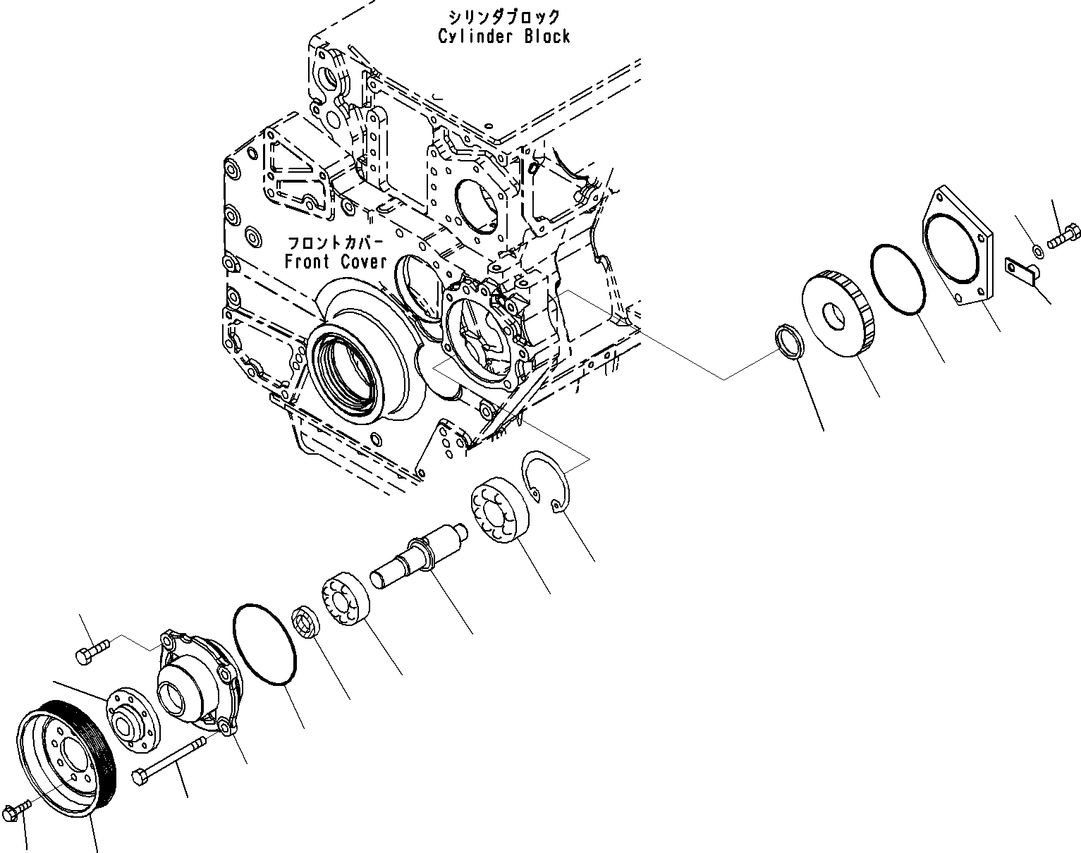 Схема запчастей Komatsu SAA6D170E-5A - ПРИВОД ГЕНЕРАТОРА ДВИГАТЕЛЬ ЭЛЕКТРИКА