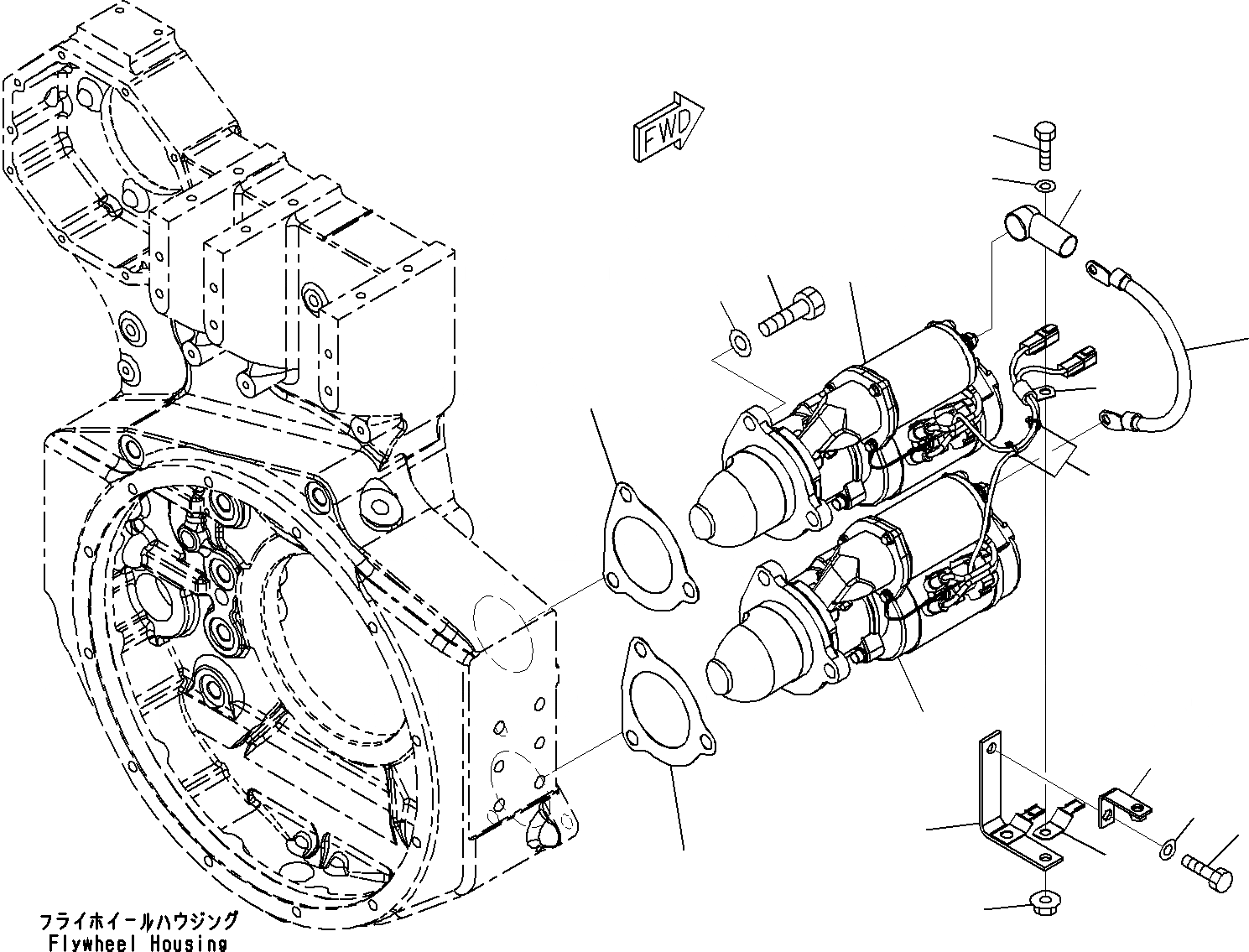 Схема запчастей Komatsu SAA6D170E-5A - СТАРТЕР (/) ДВИГАТЕЛЬ ЭЛЕКТРИКА