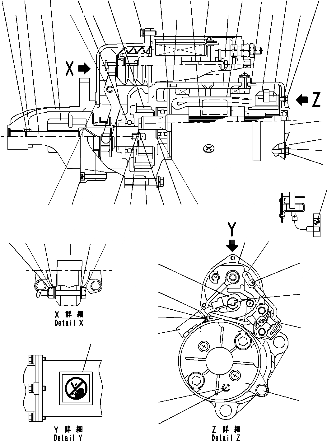 Схема запчастей Komatsu SAA6D170E-5A - СТАРТЕР (/) ДВИГАТЕЛЬ ЭЛЕКТРИКА