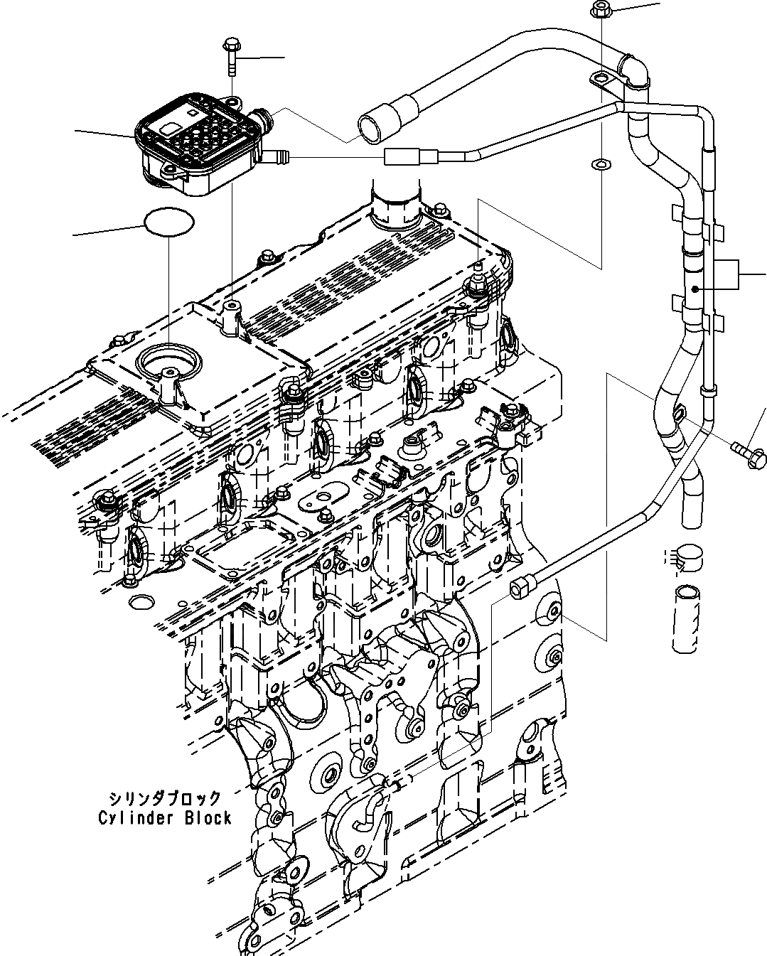 Схема запчастей Komatsu SAA6D114E-3A - САПУН ДВИГАТЕЛЬ БЛОК ЦИЛИНДРОВ И ITS КОМПОНЕНТЫ