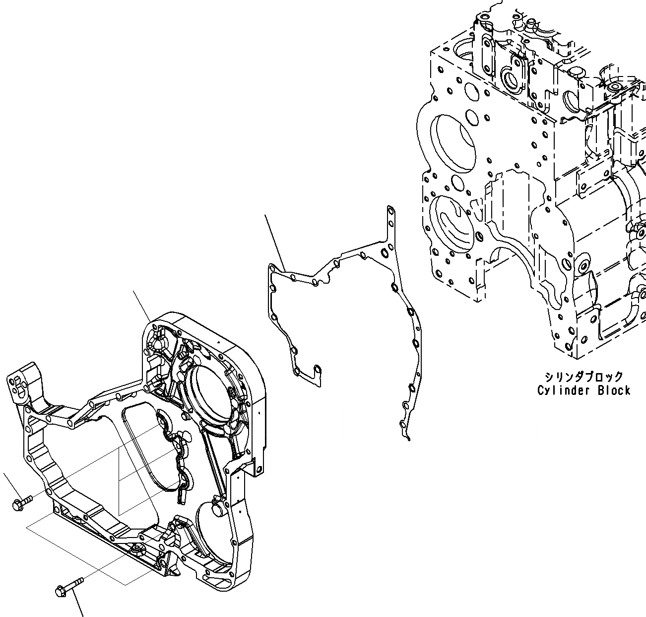 Схема запчастей Komatsu SAA6D114E-3A - ПЕРЕДН. ЗУБЧАТ. ПЕРЕДАЧА КОРПУС ДВИГАТЕЛЬ ЗУБЧАТ. ПЕРЕДАЧА И КОРПУС