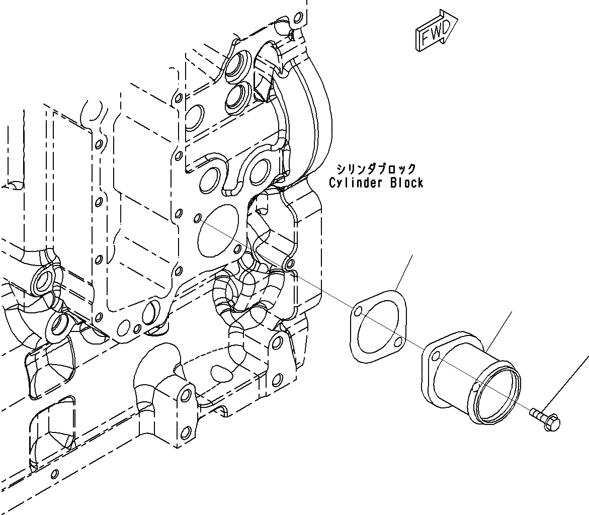 Схема запчастей Komatsu SAA6D114E-3A - ХЛАДАГЕНТ ВХОДН. СОЕДИН-Е ДВИГАТЕЛЬ СИСТЕМА ОХЛАЖДЕНИЯ