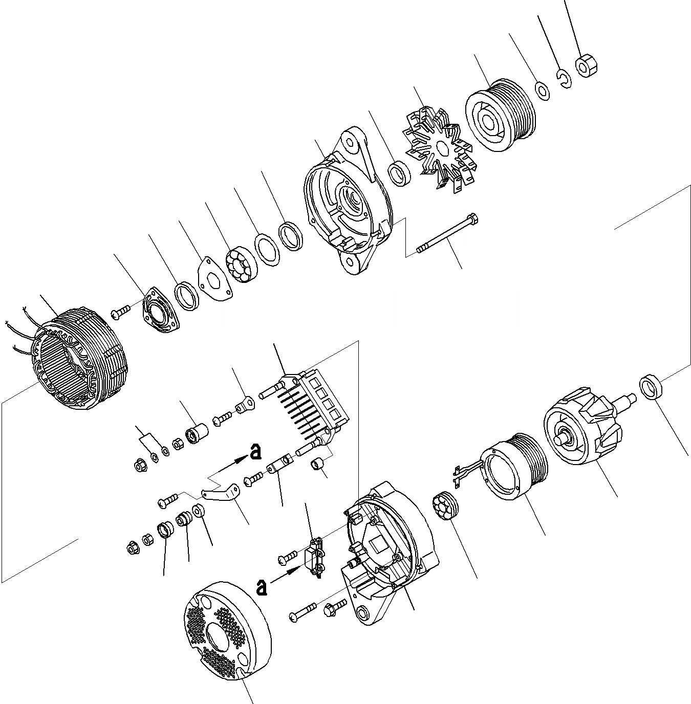 Схема запчастей Komatsu SAA6D114E-3A - ГЕНЕРАТОР (/) ДВИГАТЕЛЬ ЭЛЕКТРИКА