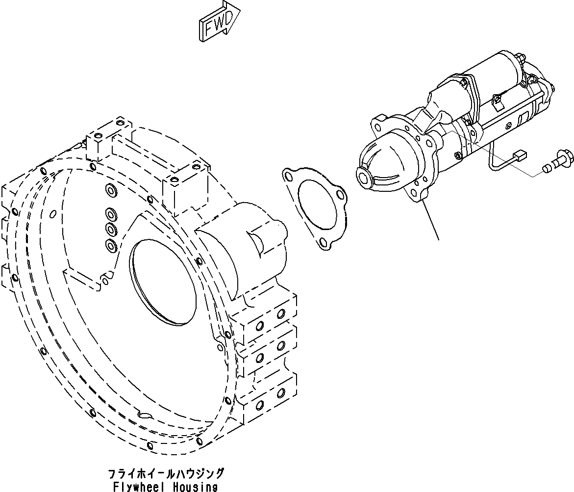 Схема запчастей Komatsu SAA6D114E-3A - СТАРТЕР (/) ДВИГАТЕЛЬ ЭЛЕКТРИКА