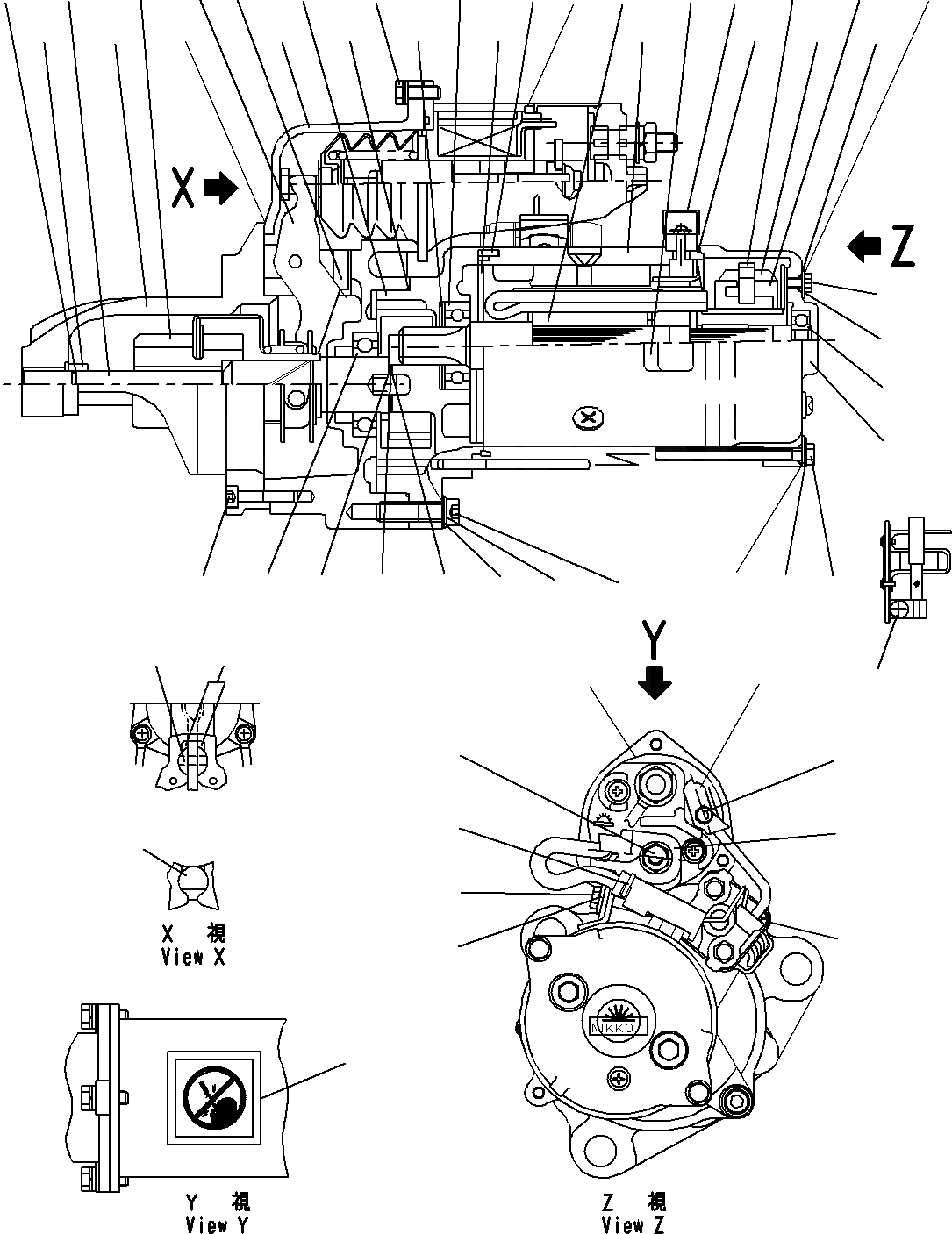 Схема запчастей Komatsu SAA6D114E-3A - СТАРТЕР (/) ДВИГАТЕЛЬ ЭЛЕКТРИКА