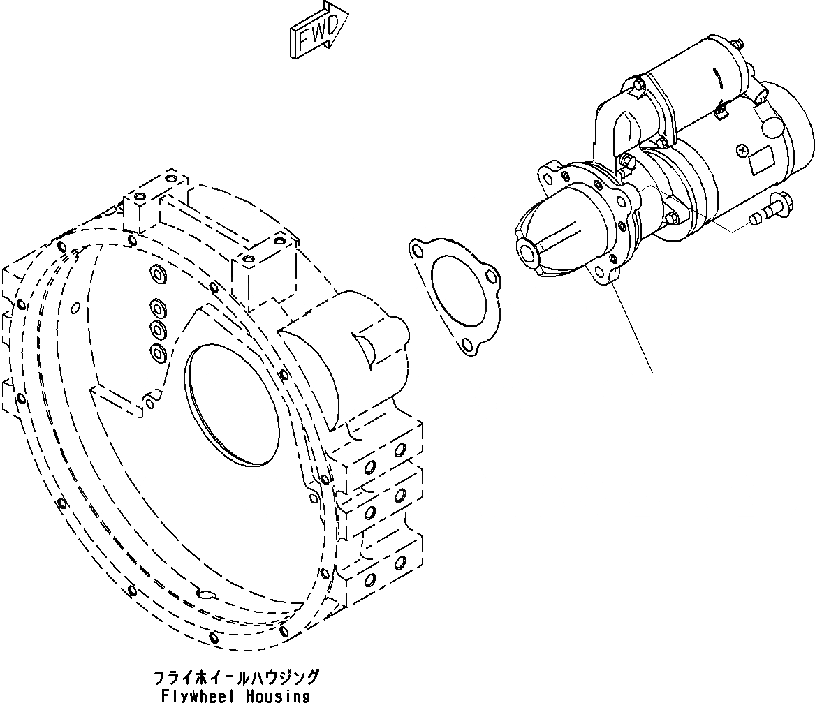 Схема запчастей Komatsu SAA6D114E-3A - СТАРТЕР (/) ДВИГАТЕЛЬ ЭЛЕКТРИКА