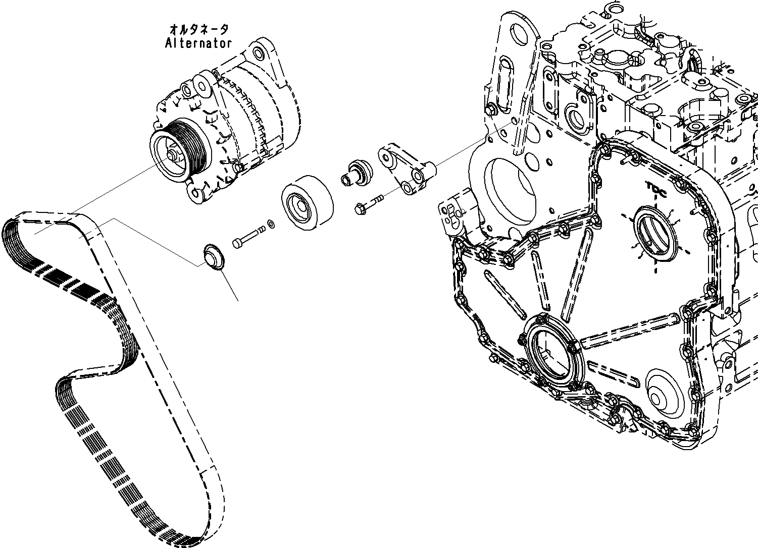 Схема запчастей Komatsu SAA6D114E-3A - АКСЕССУАРЫ ДВИГАТЕЛЬ АКСЕССУАРЫ И ДР.