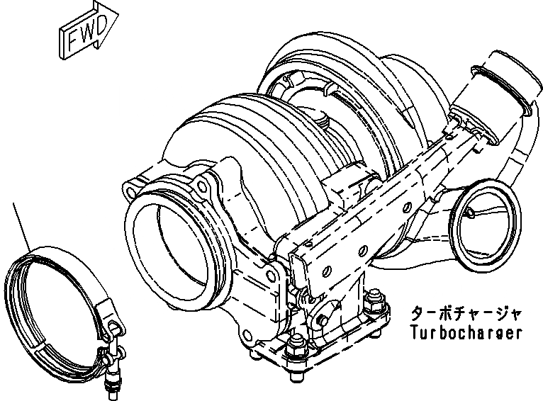 Схема запчастей Komatsu SAA6D114E-3B - ВЫПУСКН. СИСТЕМА ТРУБ ГЛУШИТЕЛЯ(№8-) ДВИГАТЕЛЬ ГОЛОВКА ЦИЛИНДРОВ И ITS КОМПОНЕНТЫ