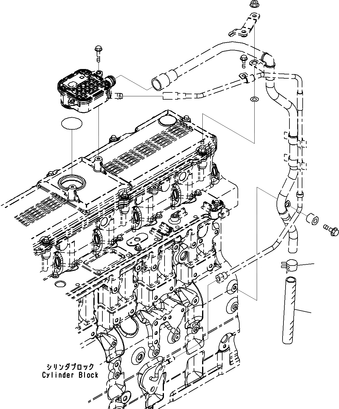 Схема запчастей Komatsu SAA6D114E-3B - САПУН(№8-) ДВИГАТЕЛЬ БЛОК ЦИЛИНДРОВ И ITS КОМПОНЕНТЫ