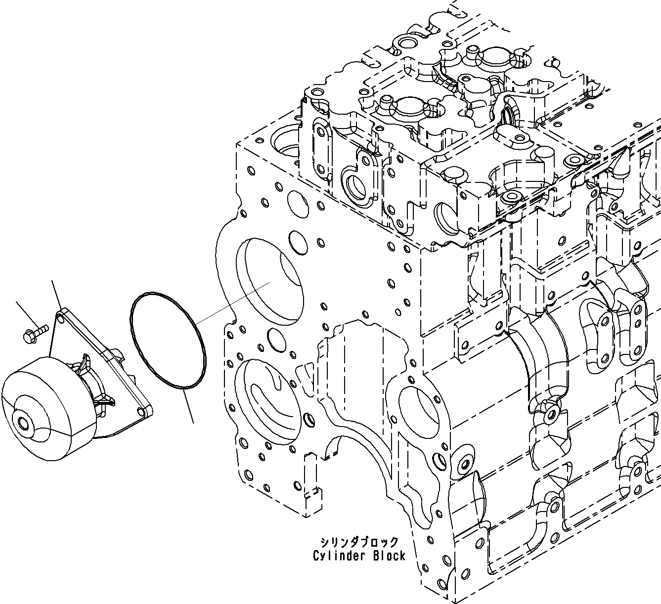 Схема запчастей Komatsu SAA6D114E-3B - ВОДЯНАЯ ПОМПА(№8-) ДВИГАТЕЛЬ СИСТЕМА ОХЛАЖДЕНИЯ