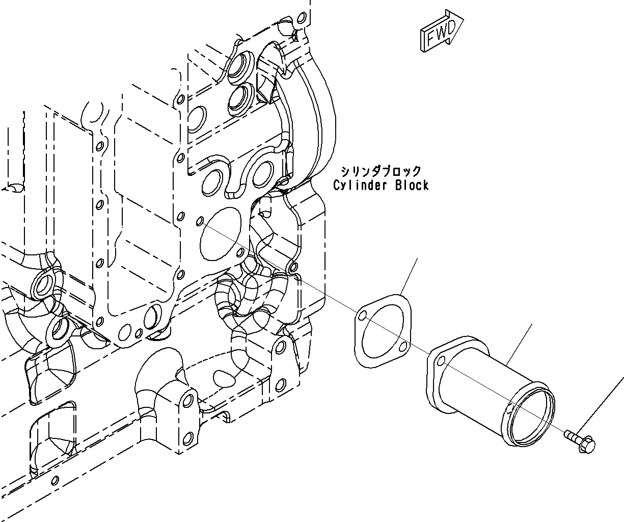 Схема запчастей Komatsu SAA6D114E-3B - ХЛАДАГЕНТ ВХОДН. СОЕДИН-Е(№8-) ДВИГАТЕЛЬ СИСТЕМА ОХЛАЖДЕНИЯ