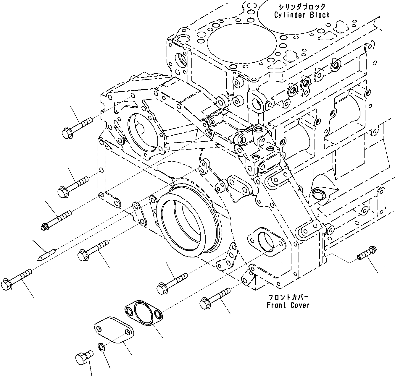 Схема запчастей Komatsu SAA6D125E-5C - POINTER ДВИГАТЕЛЬ ЗУБЧАТ. ПЕРЕДАЧА И КОРПУС