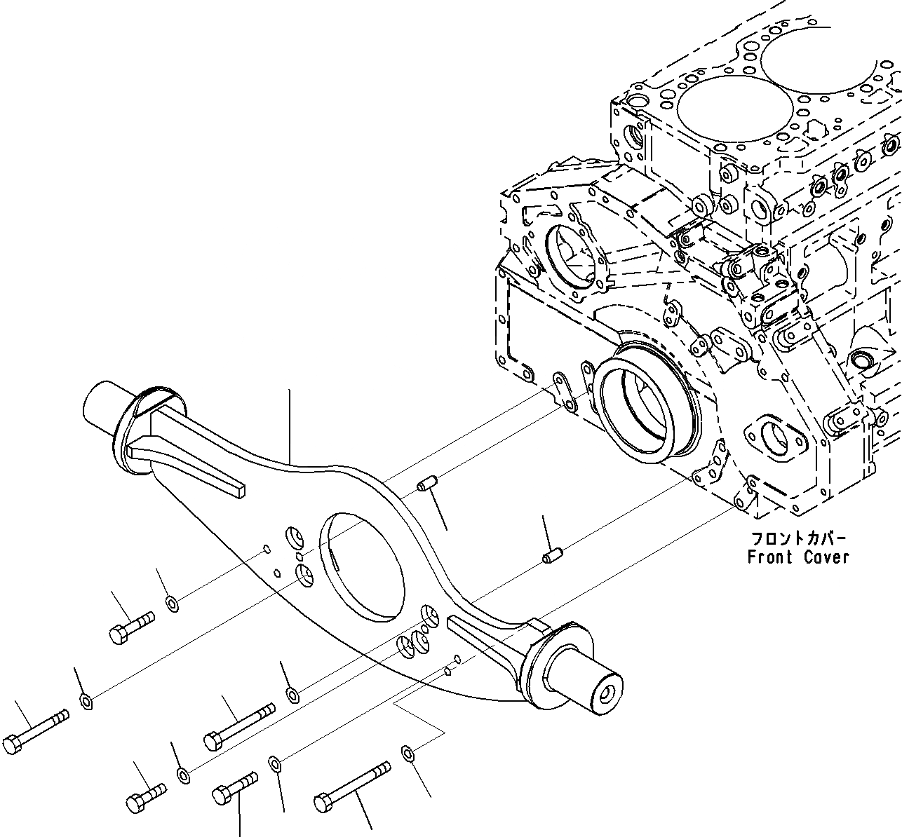 Схема запчастей Komatsu SAA6D125E-5C - КРЕПЛЕНИЕ ДВИГАТЕЛЯS ДВИГАТЕЛЬ АКСЕССУАРЫ И ДР.