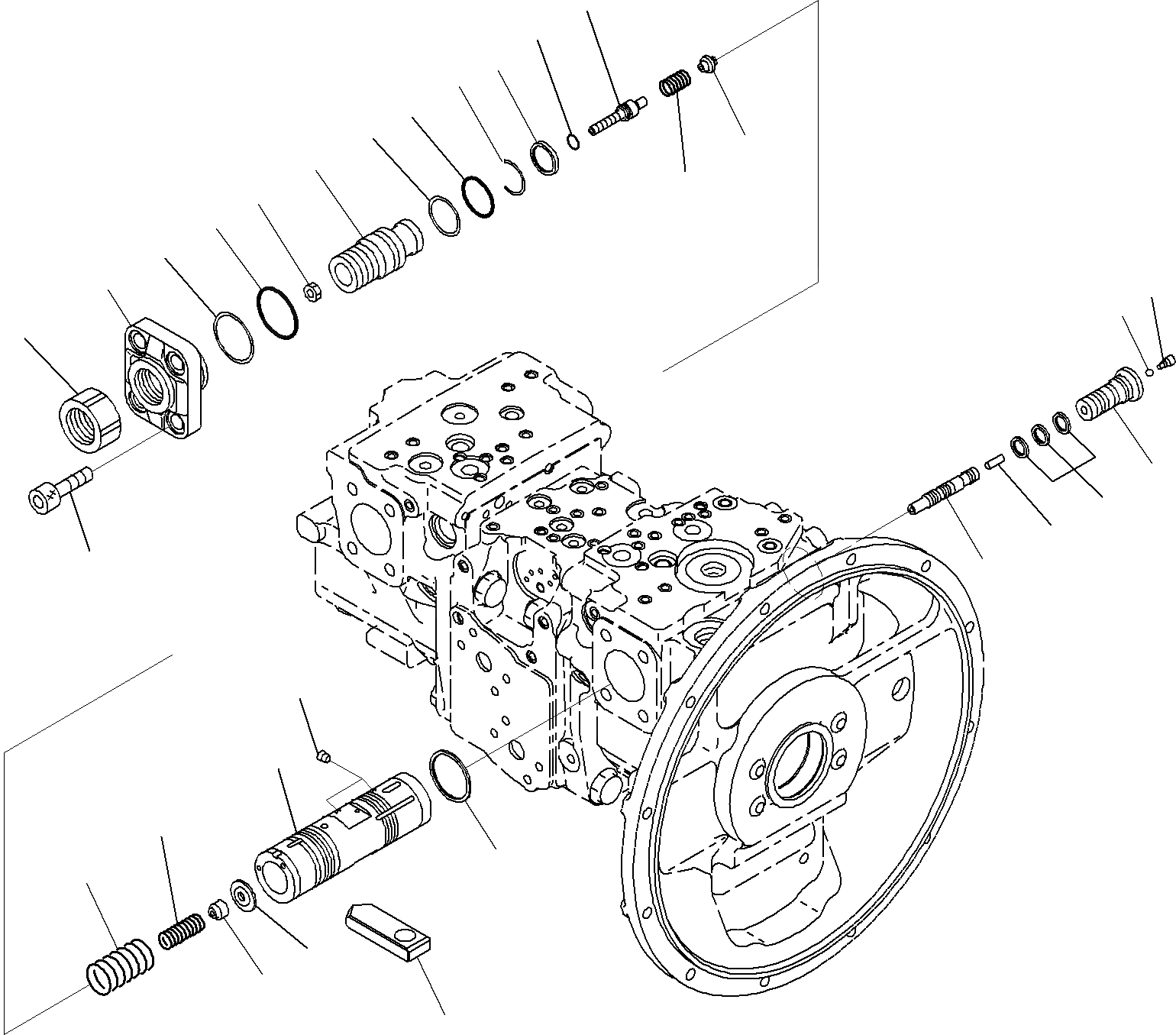 Схема запчастей Komatsu PC240-8K - ОСНОВН. ПОРШЕНЬ НАСОС (/)(№-) ГИДРАВЛИКА