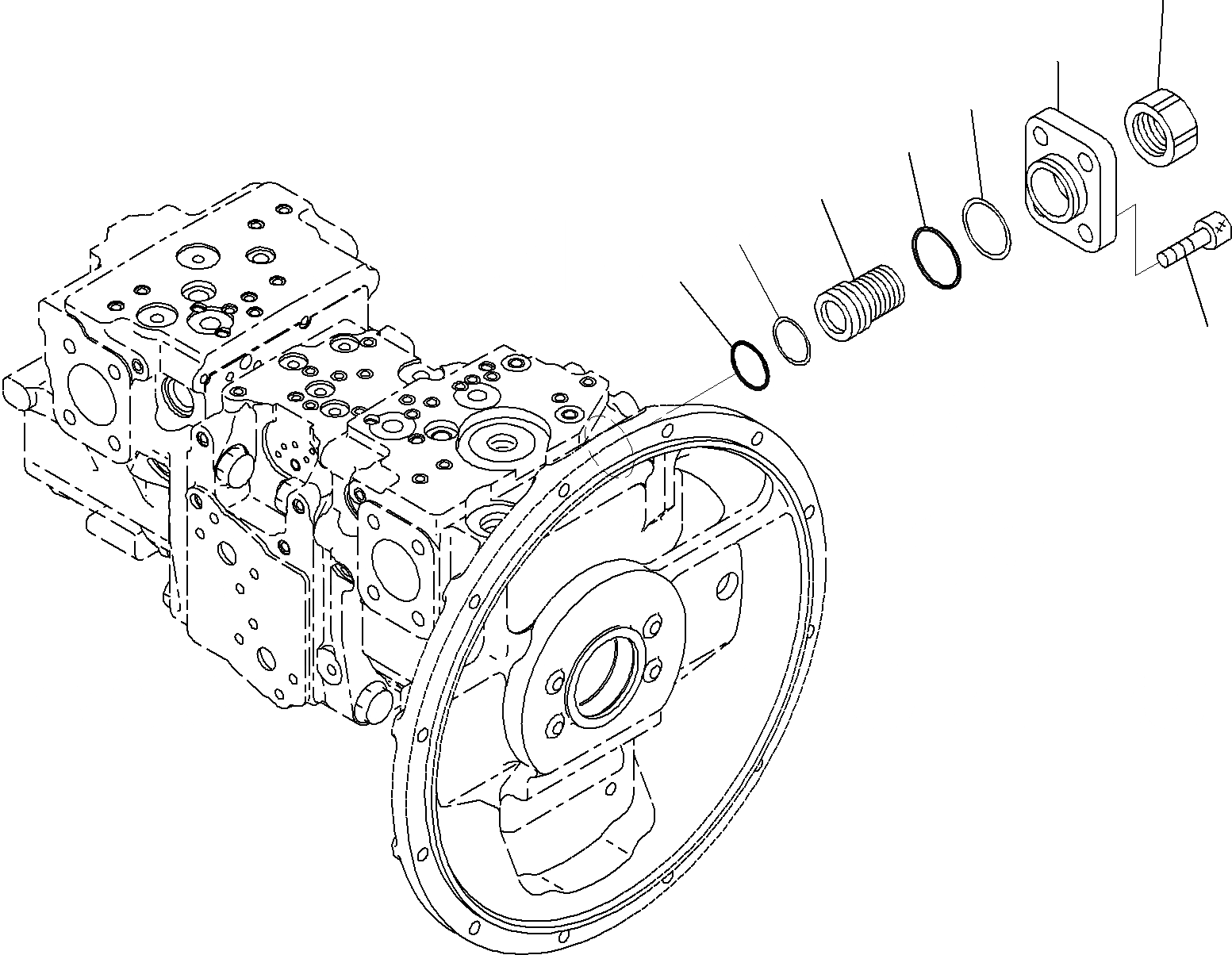 Схема запчастей Komatsu PC240-8K - ОСНОВН. ПОРШЕНЬ НАСОС (/)(№-) ГИДРАВЛИКА