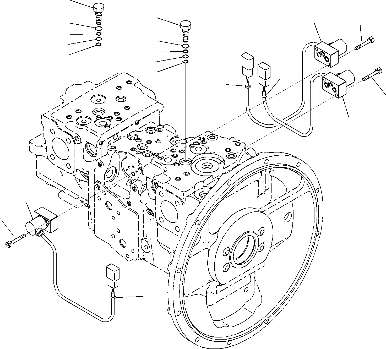 Схема запчастей Komatsu PC240-8K - ОСНОВН. ПОРШЕНЬ НАСОС (/)(№-) ГИДРАВЛИКА