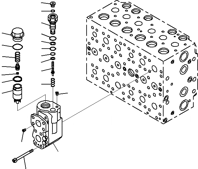 Схема запчастей Komatsu PC240-8K - ОСНОВН. УПРАВЛЯЮЩ. КЛАПАН, ДЛЯ MACHINE С -ДОПОЛН. АКТУАТОР КОНТУР (9/)(№-) ГИДРАВЛИКА